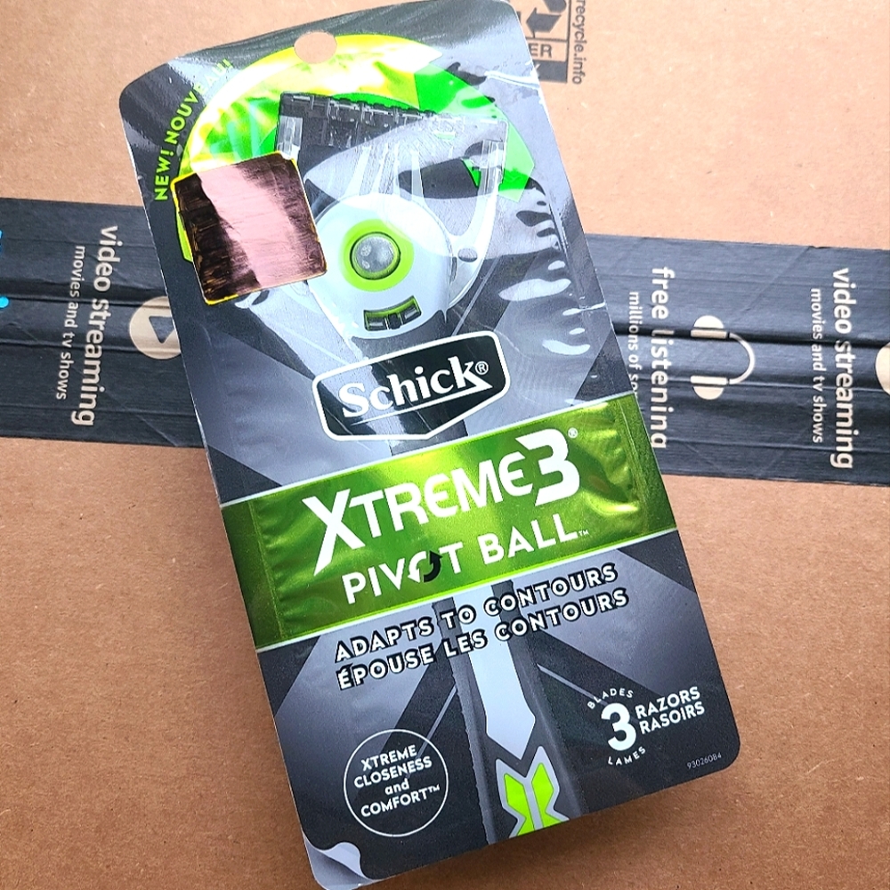 🎉2xHP🎉 🦄 NIB Schick Xtreme3 Pivot Ball Razors, Pack of 3